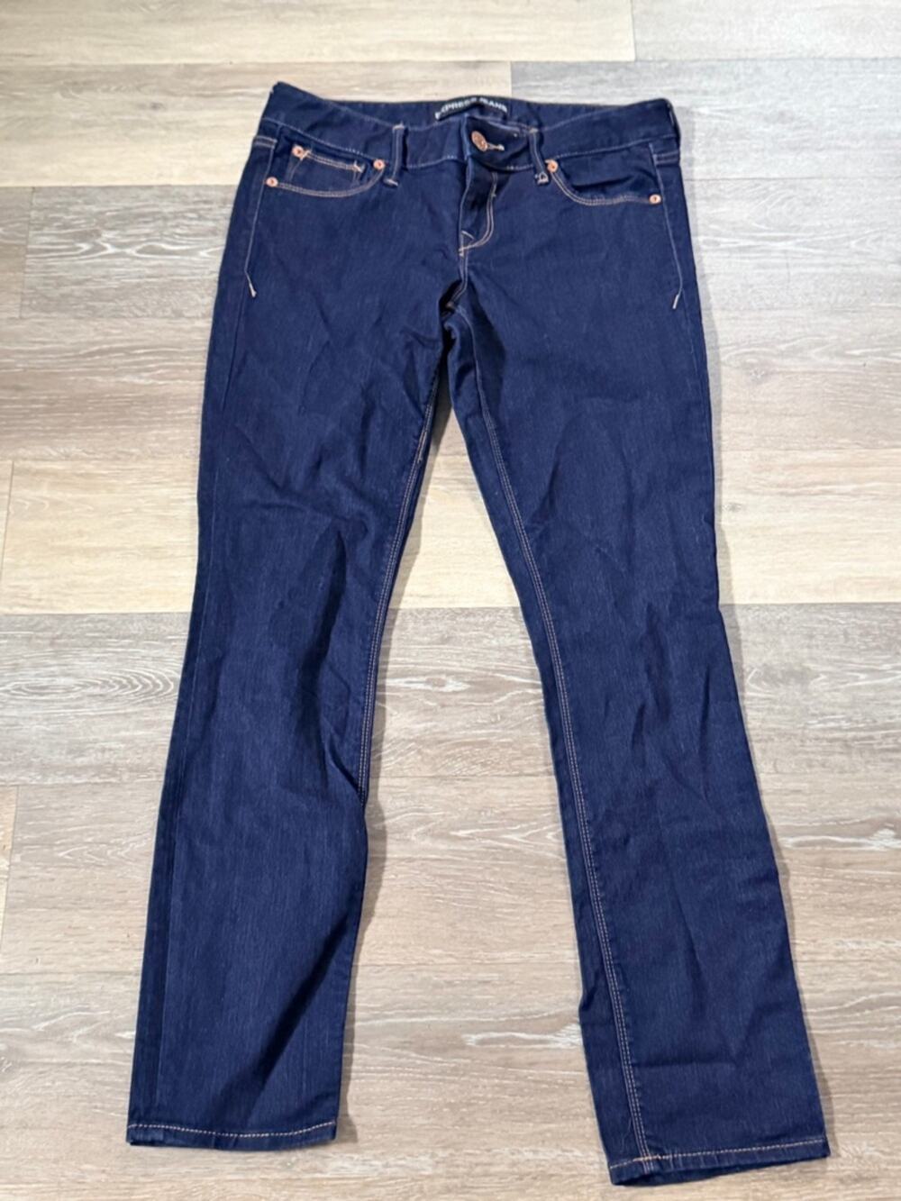 Express Women's Dark Indigo Stella Low Rise Ankle Skinny Size 8